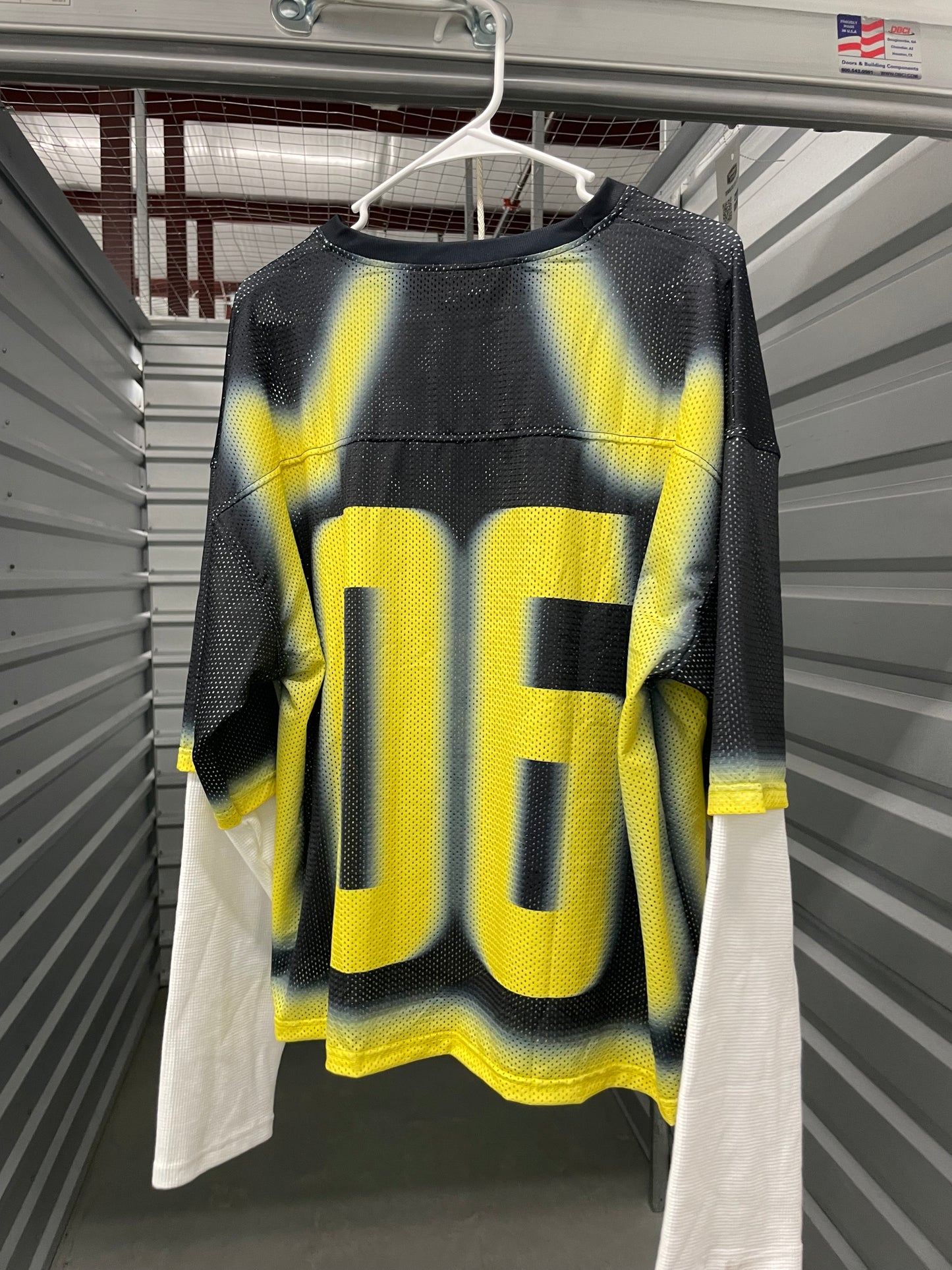 Oversized Alpha University Double Layer Mesh Jersey