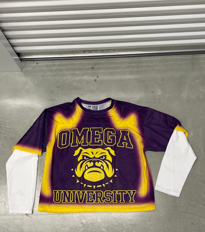 Oversized Omega University Double Layer Mesh Jersey