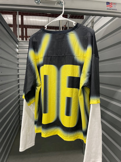 Oversized Alpha University Double Layer Mesh Jersey