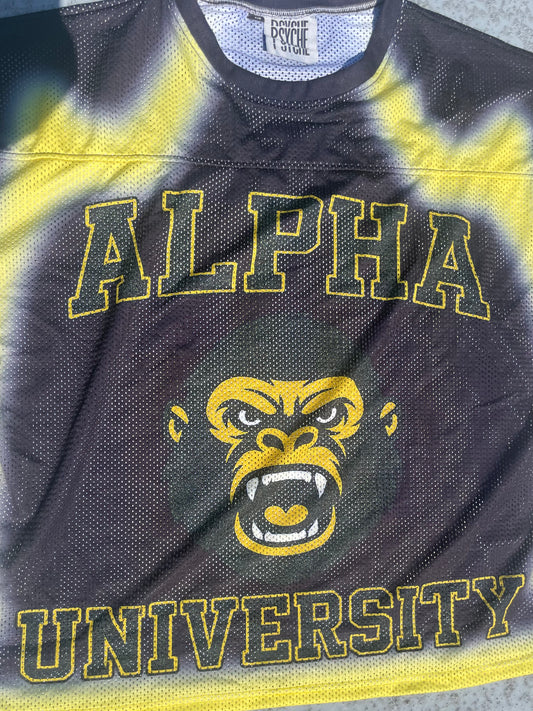 Oversized Alpha University Double Layer Mesh Jersey